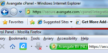 How it look a secured site URL bar